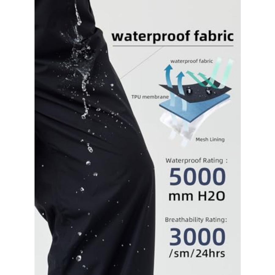 Men's Packable Rain Pants Wate - Fishing Pants Waterproof recensie en prijs