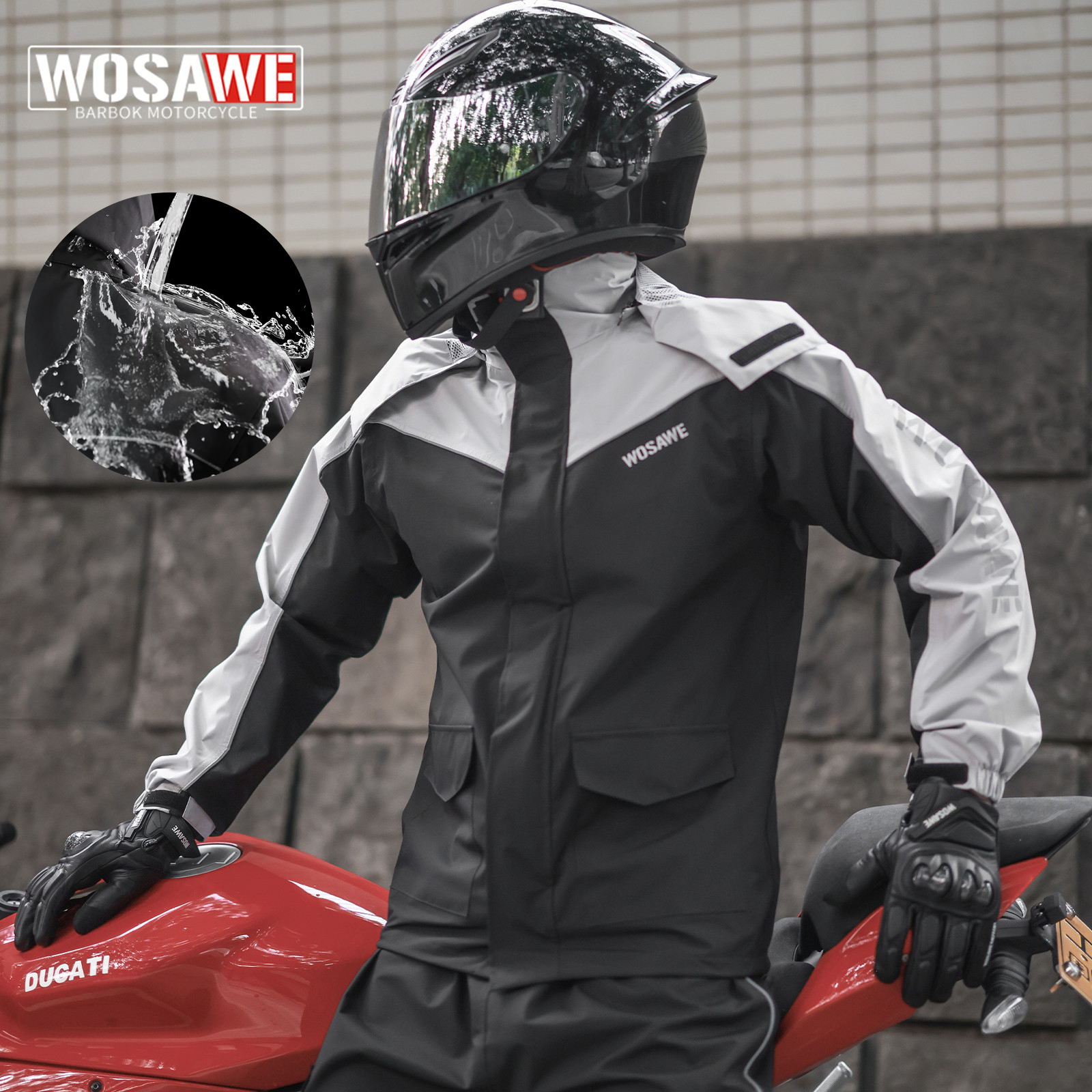 WOSAWE Motorcycle Raincoat Men - Fishing Rain Suit recensie en prijs