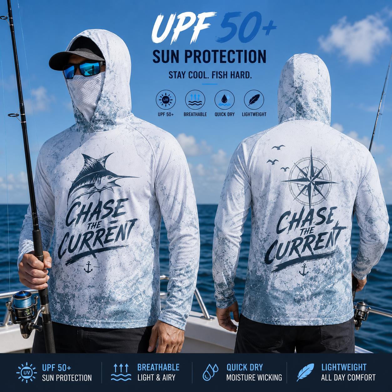 Fishing Hoodie Shirt Men Long  - Fishing Hoodie recensie en prijs