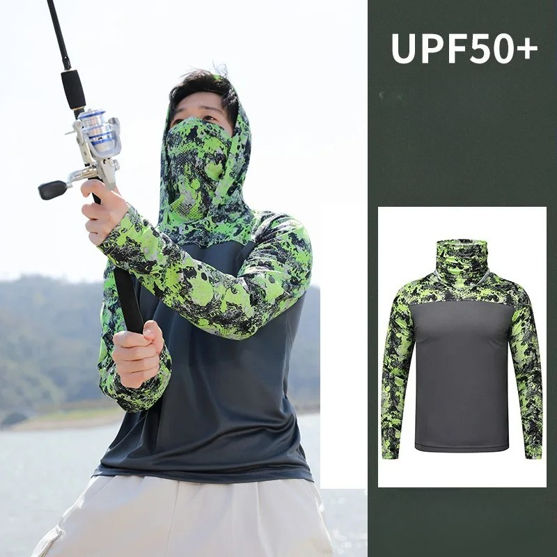 Fishing Shirt Hooded Men Sunsc - Fishing Shirt Uv Protection recensie en prijs