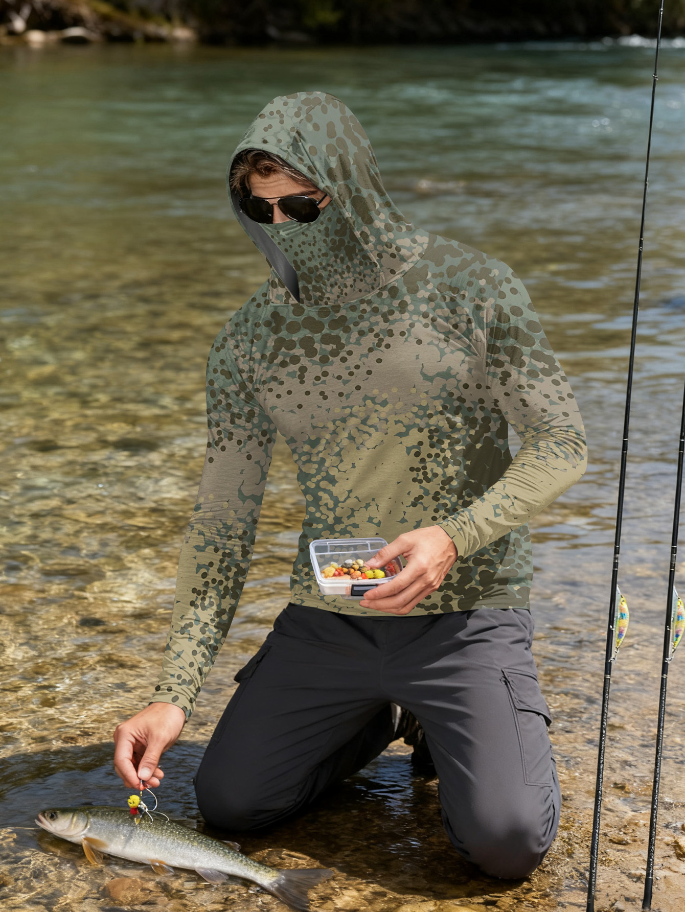 Men's Fishing Hooded Long-Slee - Fishing Shirt Uv Protection recensie en prijs