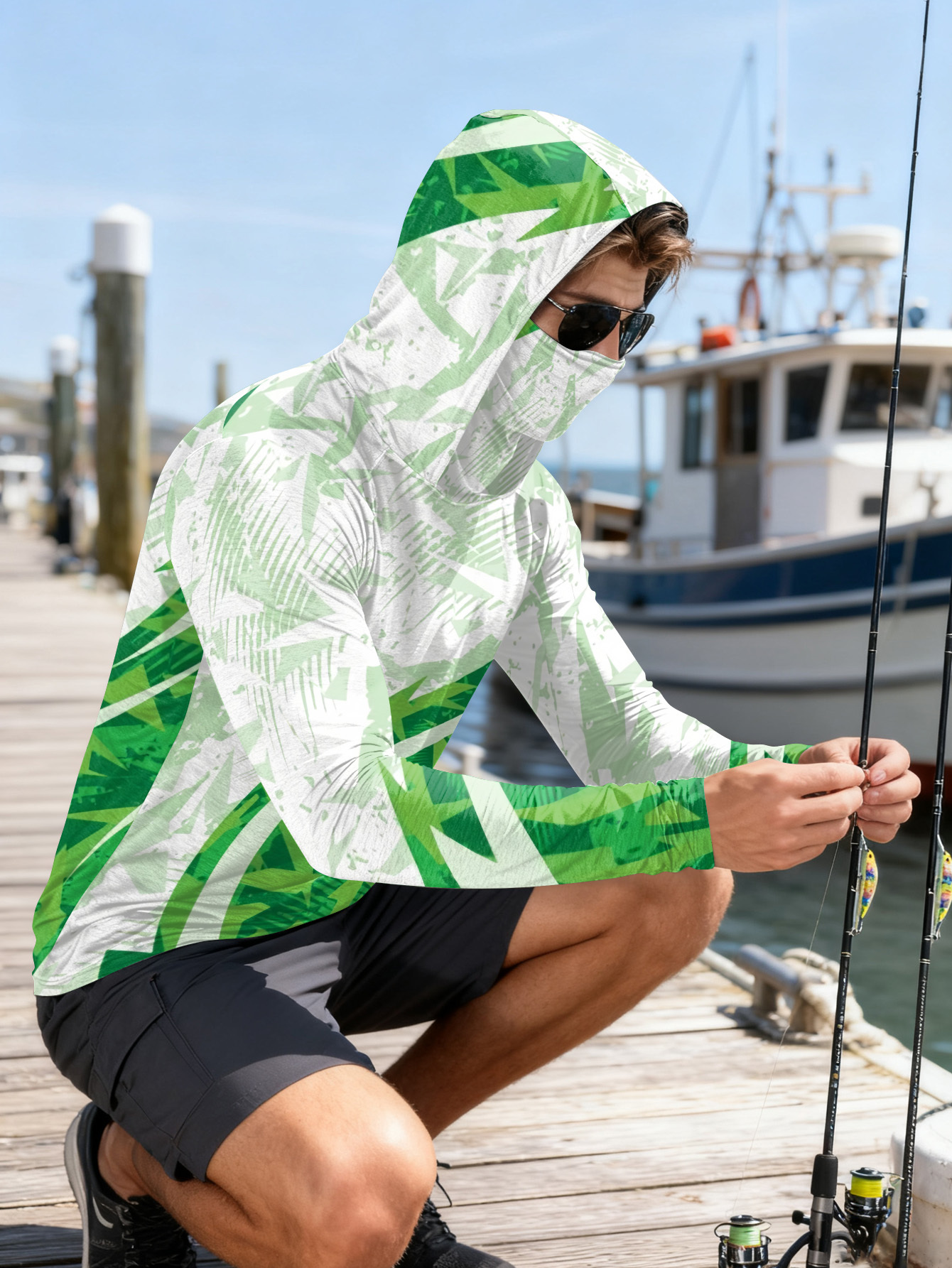 Men's Fishing Hooded Long-Slee - Fishing Shirt Uv Protection recensie en prijs