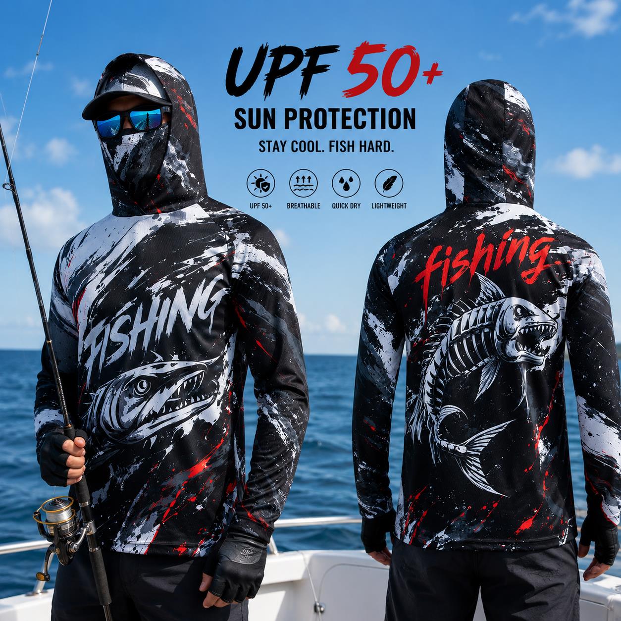 Men's Hooded Fishing Shirt UPF - Fishing Hoodie recensie en prijs