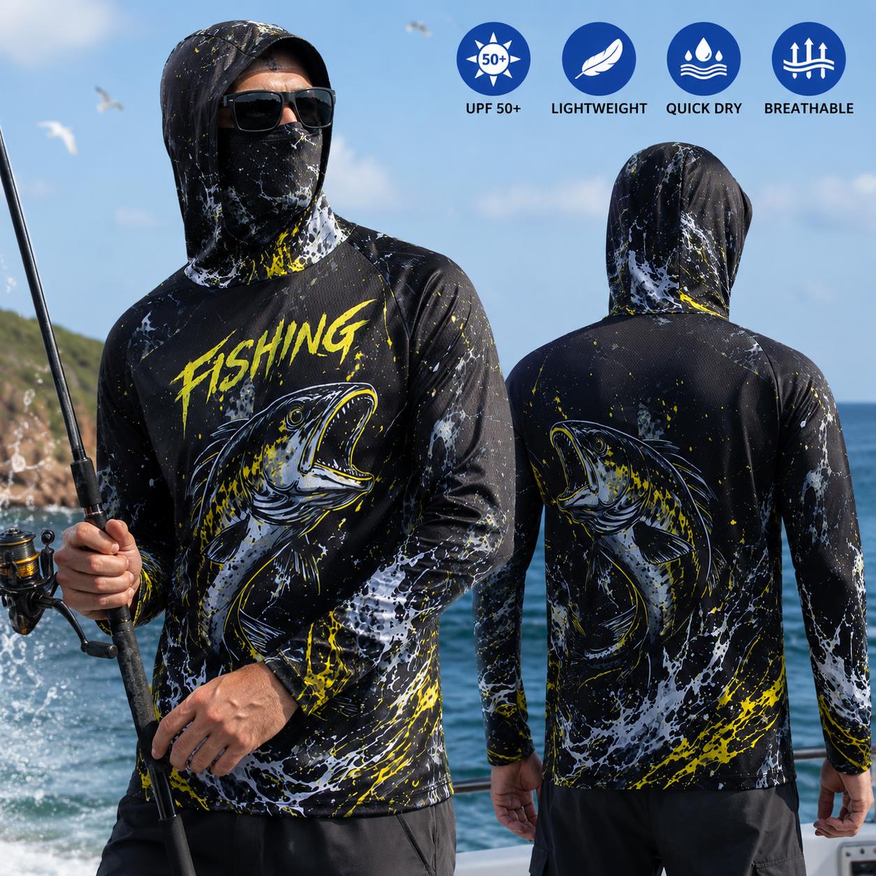 Men's Hooded Fishing Shirt UPF - Fishing Hoodie recensie en prijs