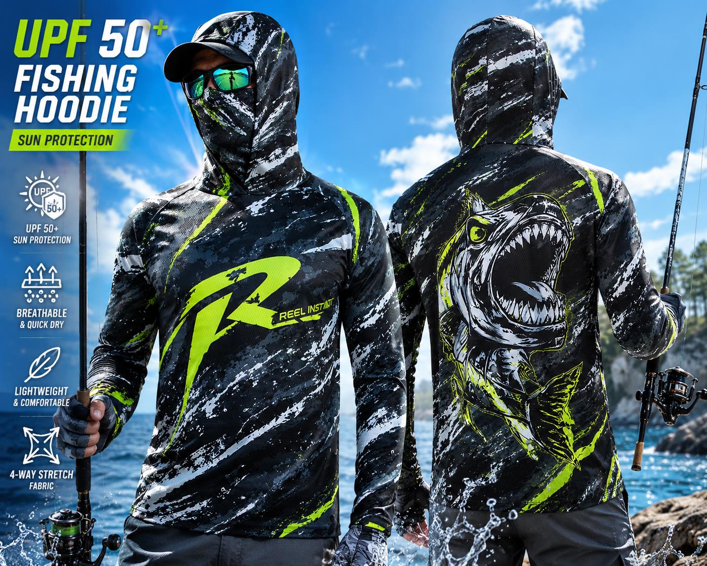 Men's Hooded Fishing Shirt UPF - Fishing Hoodie recensie en prijs