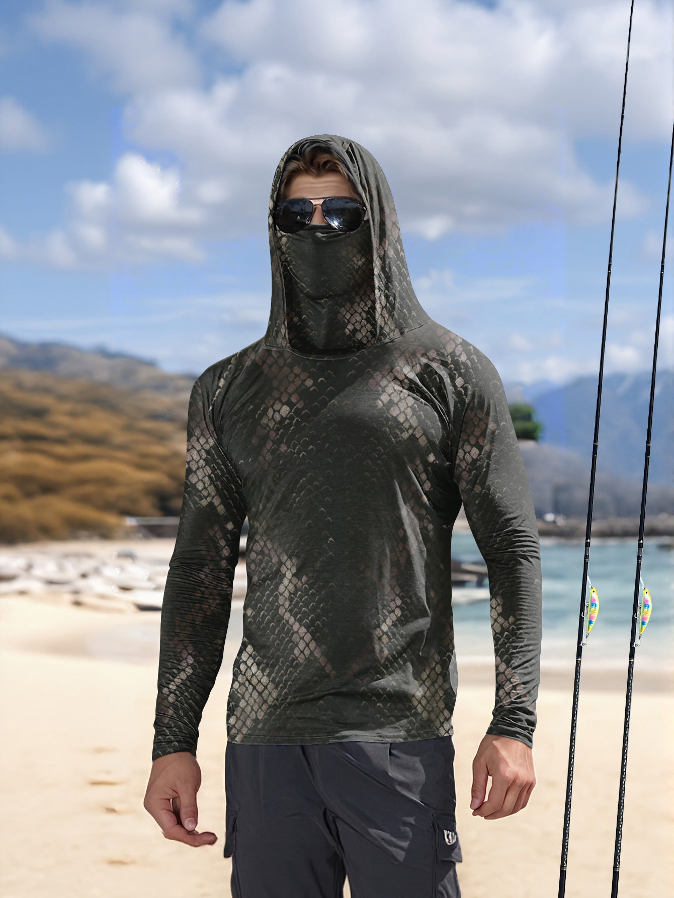Men's Fishing Hooded Long-Slee - Fishing Shirt Uv Protection recensie en prijs
