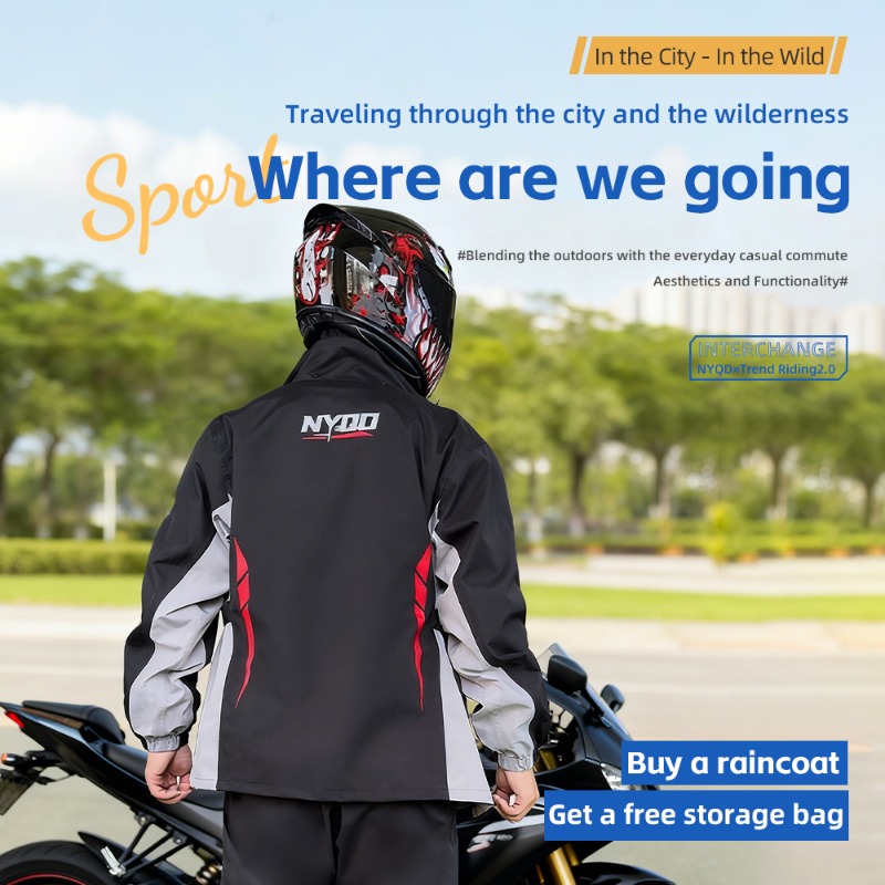 Motorcycle Raincoat Suit Men U - Fishing Jacket Waterproof recensie en prijs