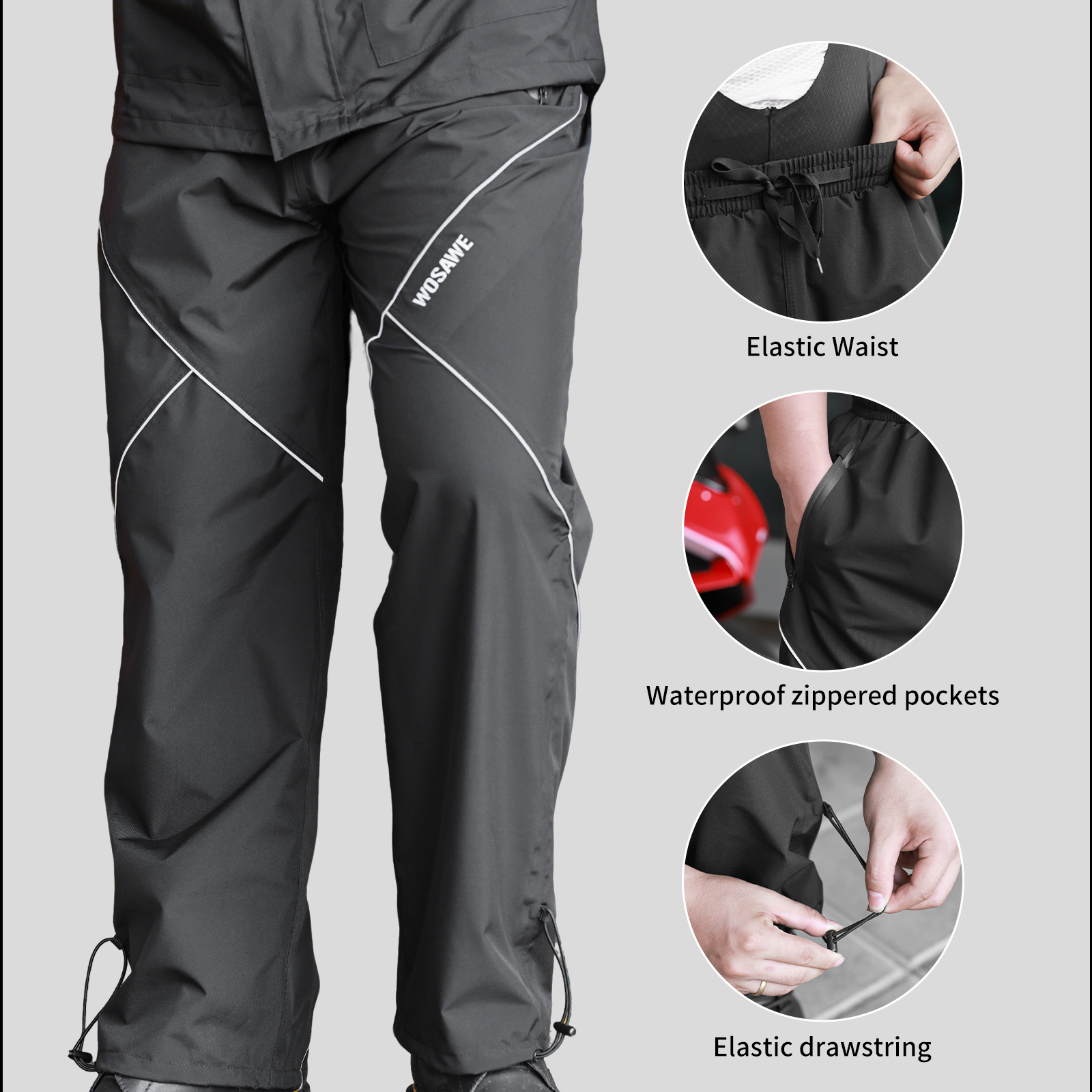 WOSAWE Cycling Rain Pants Wate - Fishing Rain Suit recensie en prijs